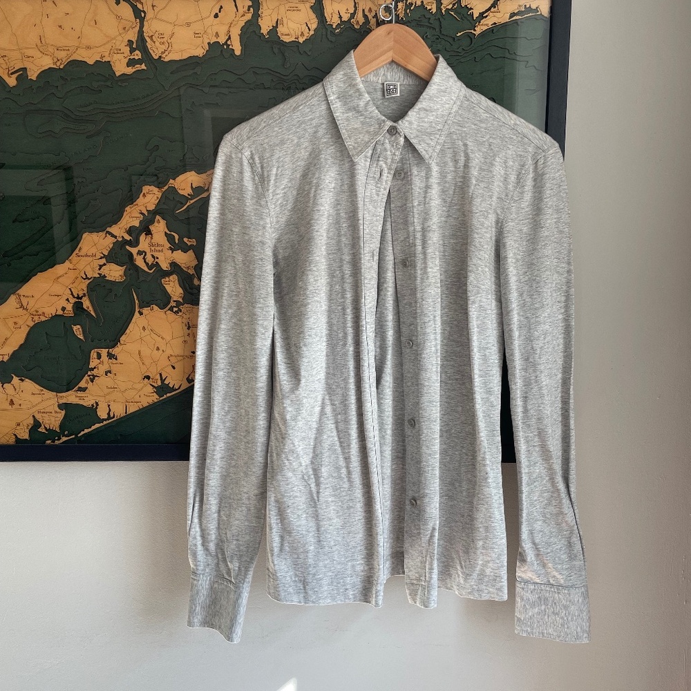 Toteme gray button up shirt, size XS